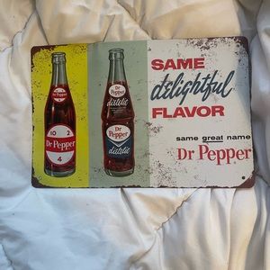 Dr Pepper tin sign